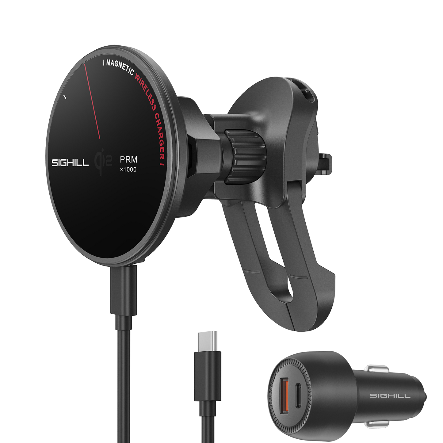 SLIM MAGNETIC WIRELESS CAR CHARGER WITH Qi2 15W