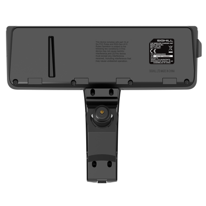 SIGHILL DOCK M2CS wireless charger custom vehicle unit mounted in a car interior with charging cable and dashboard display