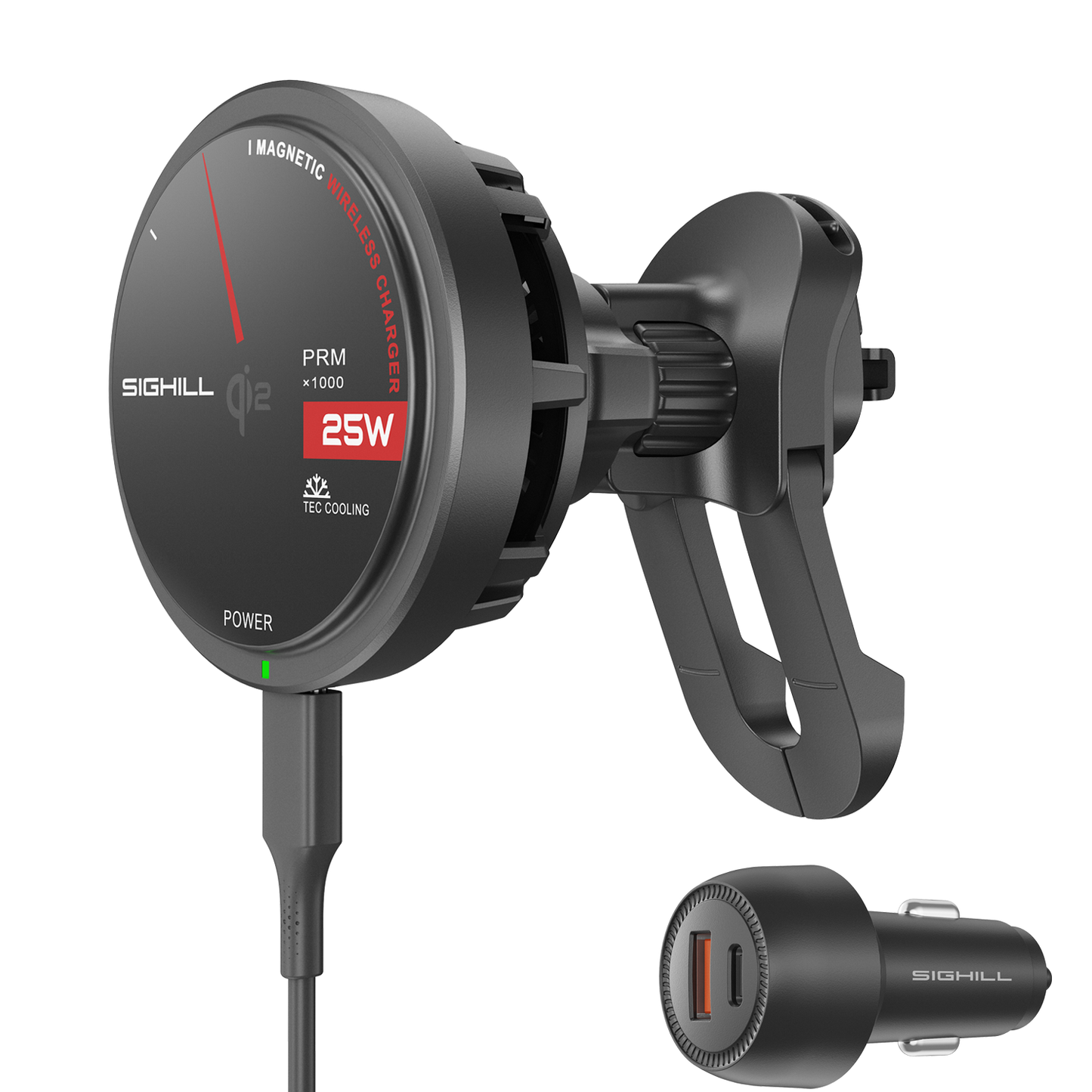 GX25 MAGNETIC WIRELESS CAR CHARGER WITH Qi2 25W TEC COOLING
