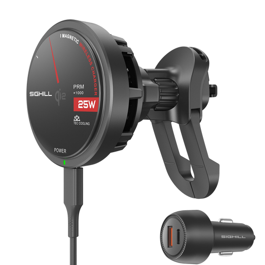 GX25 MAGNETIC WIRELESS CAR CHARGER WITH Qi2 25W TEC COOLING