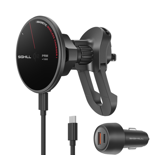 SLIM MAGNETIC WIRELESS CAR CHARGER WITH Qi2 15W